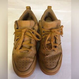 Nike Af1 Shoes Low Boys  Size4.5Y  All Light Brown Af1 Upc00193153721745